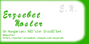 erzsebet mosler business card